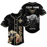 Personalized New Orleans Saints Player Black Baseball Jersey