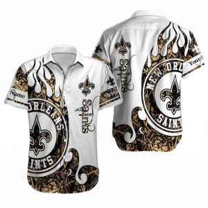 Personalized New Orleans Saints Realtree Hunting Hawaiian Shirt