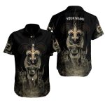 Personalized New Orleans Saints Smoke Skull Hawaiian Shirt
