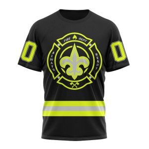Personalized New Orleans Saints Special FireFighter Uniform AOP T Shirt