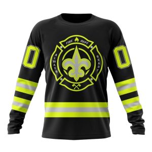 Personalized New Orleans Saints Special FireFighter Uniform Cosplay AOP Sweatshirt