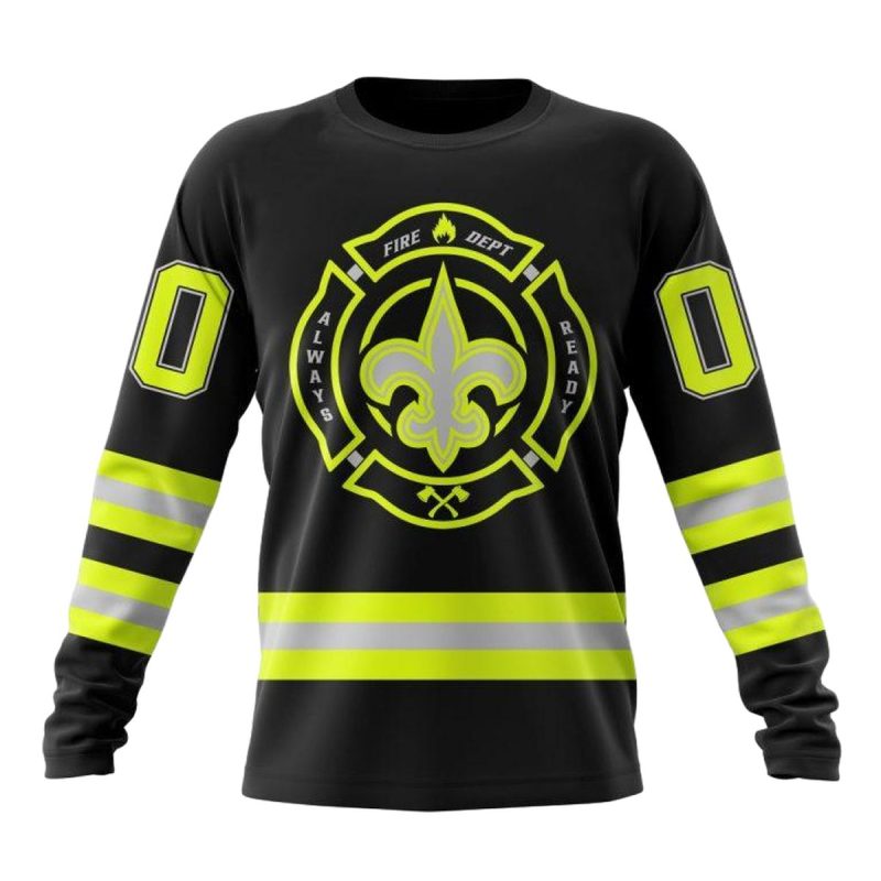 Personalized New Orleans Saints Special Firefighter Uniform Cosplay Aop Sweatshirt 1