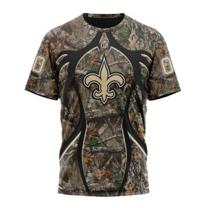 Personalized New Orleans Saints Special Hunting Camo AOP T Shirt
