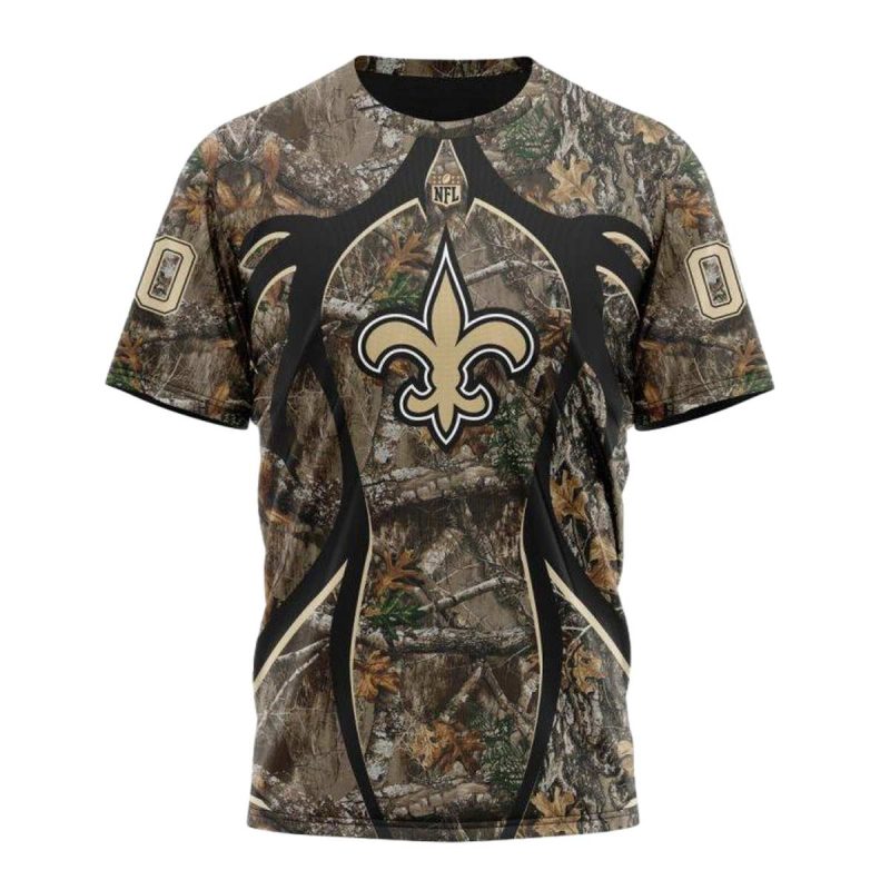 Personalized New Orleans Saints Special Hunting Camo Aop T Shirt 1