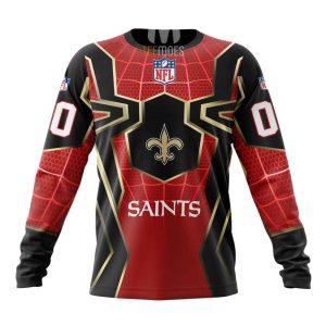 Personalized New Orleans Saints Spider Man Cosplay AOP Sweatshirt