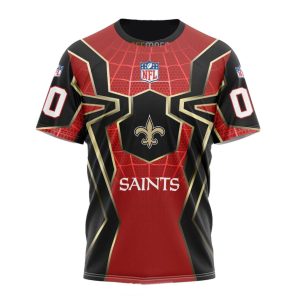 Personalized New Orleans Saints Spider Man Cosplay AOP T Shirt