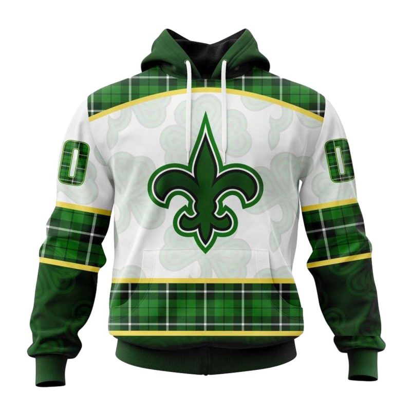 Personalized New Orleans Saints St. Patrick Day Aop Hoodie 1
