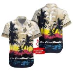 Personalized New Orleans Saints Sunset Palm Coconut Hawaiian Shirt