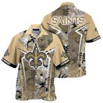 Personalized New Orleans Saints Tropic Fanfare Hawaiian Shirt