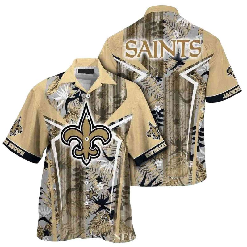Personalized New Orleans Saints Tropic Fanfare Hawaiian Shirt 1