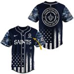 Personalized New Orleans Saints Veteran US Navy Baseball Jersey