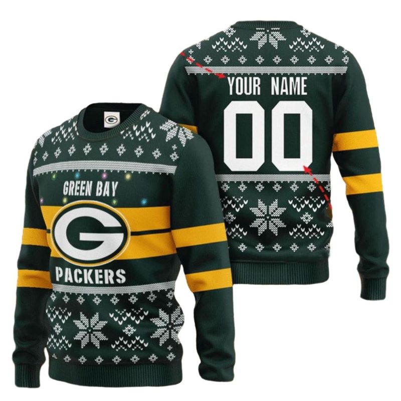 Personalized Packers Lovely Green Ugly Sweater 1