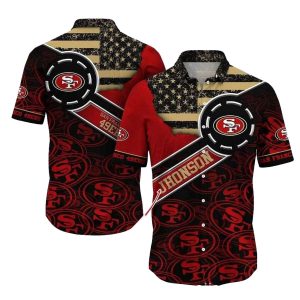 Personalized Patriotic Playmaker San Francisco 49ers Hawaiian Shirt