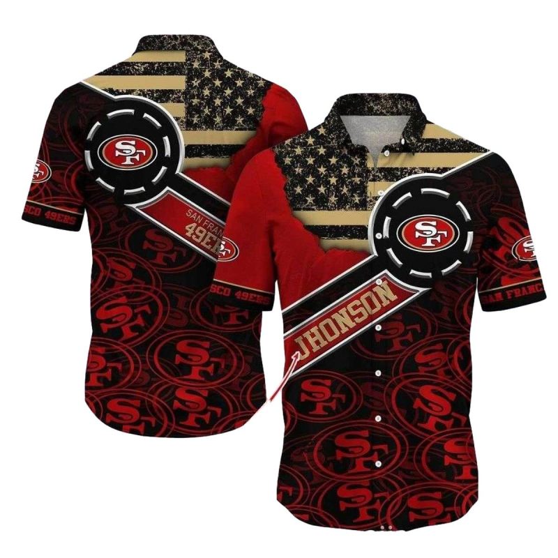 Personalized Patriotic Playmaker San Francisco 49Ers Hawaiian Shirt 1