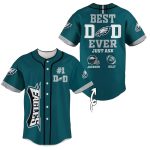 Personalized Philadelphia Eagles Best Dad Ever Baseball Jersey