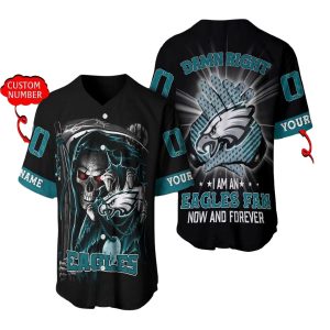 Personalized Philadelphia Eagles Damn Right Baseball Jersey