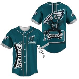 Personalized Philadelphia Eagles Green Deadpool Baseball Jersey