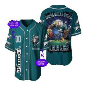 Personalized Philadelphia Eagles Mascot Player Baseball Jersey