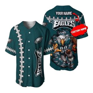 Personalized Philadelphia Eagles Mascot Vintage Baseball Baseball Jersey