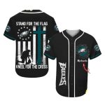 Personalized Philadelphia Eagles Stand For The Flag Kneel For The Cross Baseball Jersey