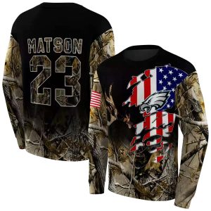 Personalized Philadelphia Eagles Tree Camo AOP Sweatshirt