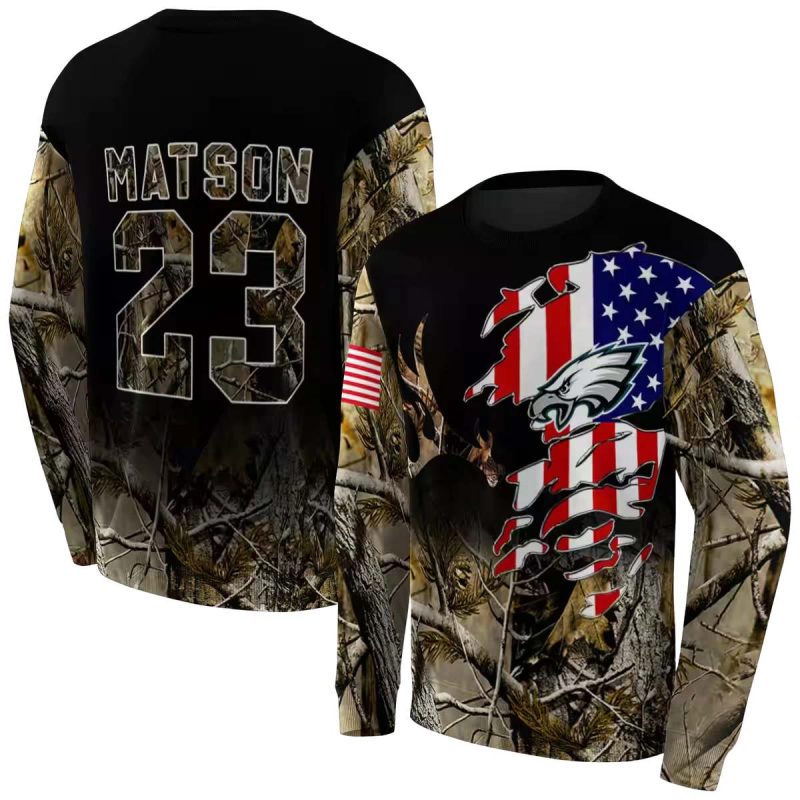 Personalized Philadelphia Eagles Tree Camo Aop Sweatshirt 1