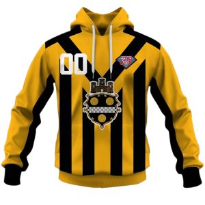Personalized Pittsburgh Steelers 1933 Yellow Throwback Jersey AOP Hoodie