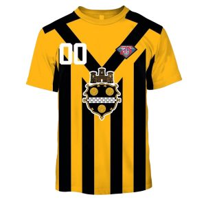 Personalized Pittsburgh Steelers 1933 Yellow Throwback Jersey AOP T-Shirt