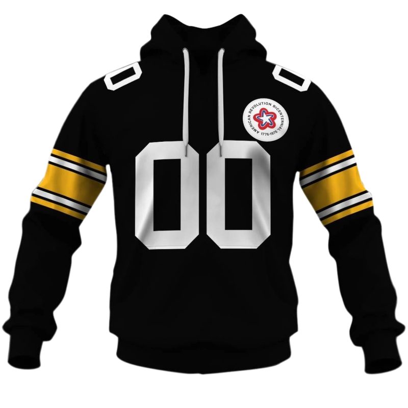 Personalized Pittsburgh Steelers 1975 Vintage Throwback Jersey Aop Hoodie 1