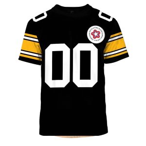 Personalized Pittsburgh Steelers 1975 Vintage Throwback Jersey AOP T-Shirt