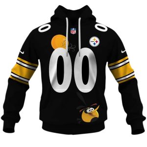 Personalized Pittsburgh Steelers And Angry Birds AOP Hoodie