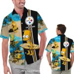 Personalized Pittsburgh Steelers Bart Surfing Beach Hawaiian Shirt