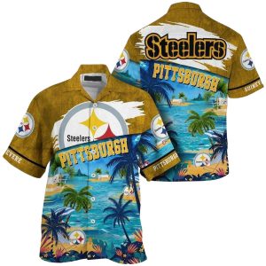 Personalized Pittsburgh Steelers Beach Graphic Summer 2025 Hawaiian Shirt