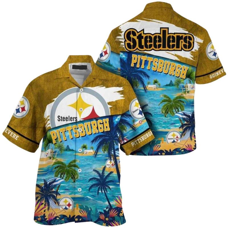Personalized Pittsburgh Steelers Beach Graphic Summer 2025 Hawaiian Shirt 1