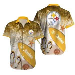 Personalized Pittsburgh Steelers Beach Vibes And Surfboard Hawaiian Shirt