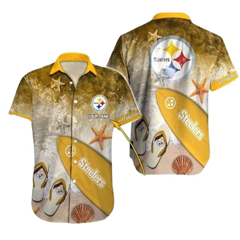 Personalized Pittsburgh Steelers Beach Vibes And Surfboard Hawaiian Shirt 1