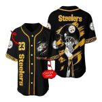 Personalized Pittsburgh Steelers Black Rugby Hat Baseball Jersey