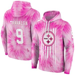 Personalized Pittsburgh Steelers Cancer Support Pink AOP Hoodie