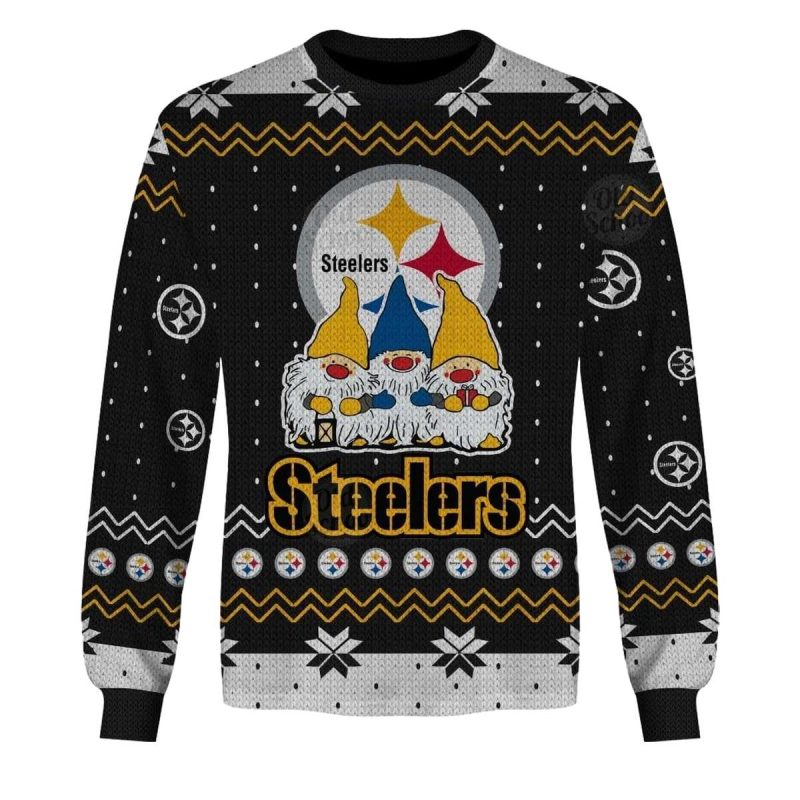Personalized Pittsburgh Steelers Chrismas Gnomies Sweater Style 2025 Aop Sweatshirt 1
