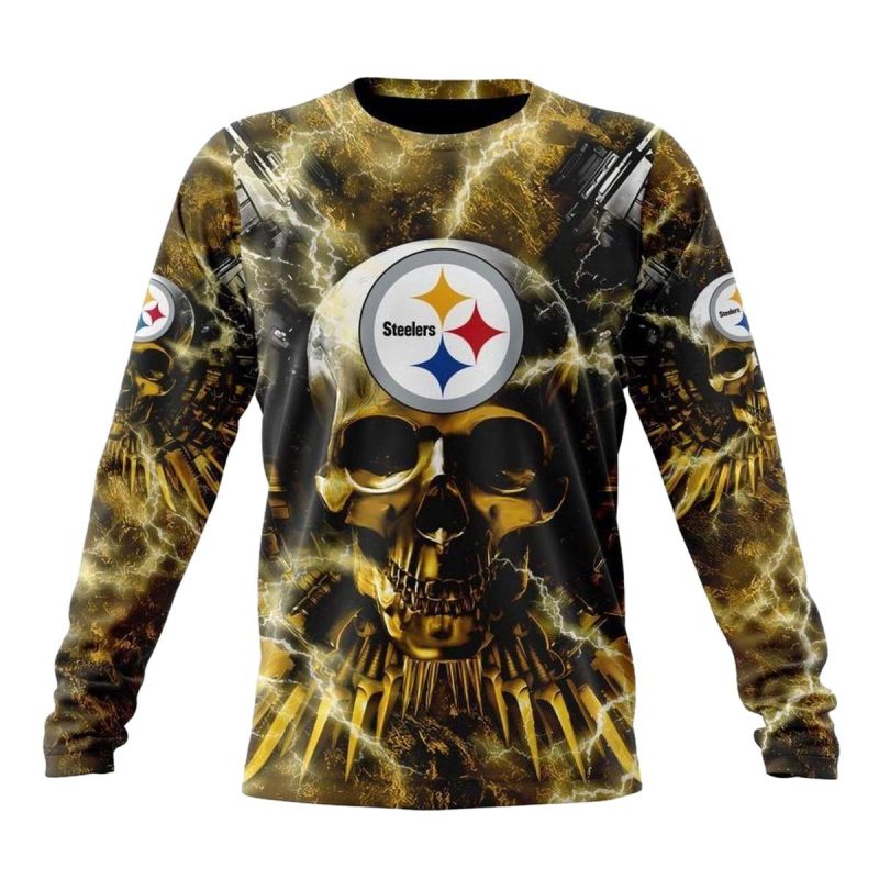 Personalized Pittsburgh Steelers Expendables Skull Halloween Aop Sweatshirt 1