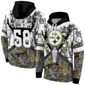 Personalized Pittsburgh Steelers Forest Silhouette AOP Hoodie
