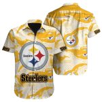 Personalized Pittsburgh Steelers Golden Whale Football Hawaiian Shirt