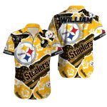 Personalized Pittsburgh Steelers Hibiscus And Football Helmet Mix Hawaiian Shirt