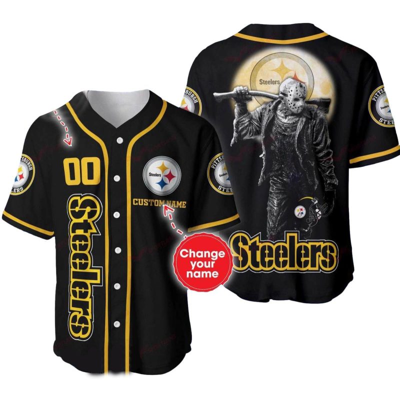 Personalized Pittsburgh Steelers Jason Voorhees Baseball Jersey 1