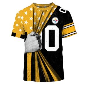 Personalized Pittsburgh Steelers Logo And Flag Inside Me AOP T-Shirt