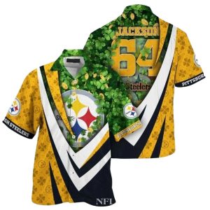 Personalized Pittsburgh Steelers Logo And Patrick Day Hawaiian Shirt