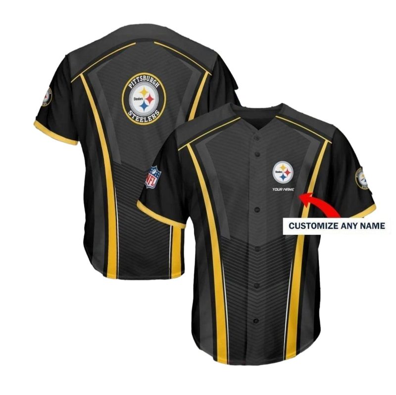 Personalized Pittsburgh Steelers Logo In My Heart Baseball Jersey 1