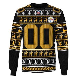 Personalized Pittsburgh Steelers Logo Lovely Black And Yellow Ugly Sweater