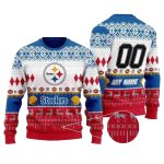 Personalized Pittsburgh Steelers Lovely Logo Red Blue White Pattern Ugly Sweater