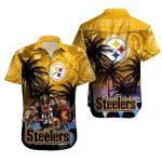Personalized Pittsburgh Steelers Mascot Intense Sunset Game Art Hawaiian Shirt